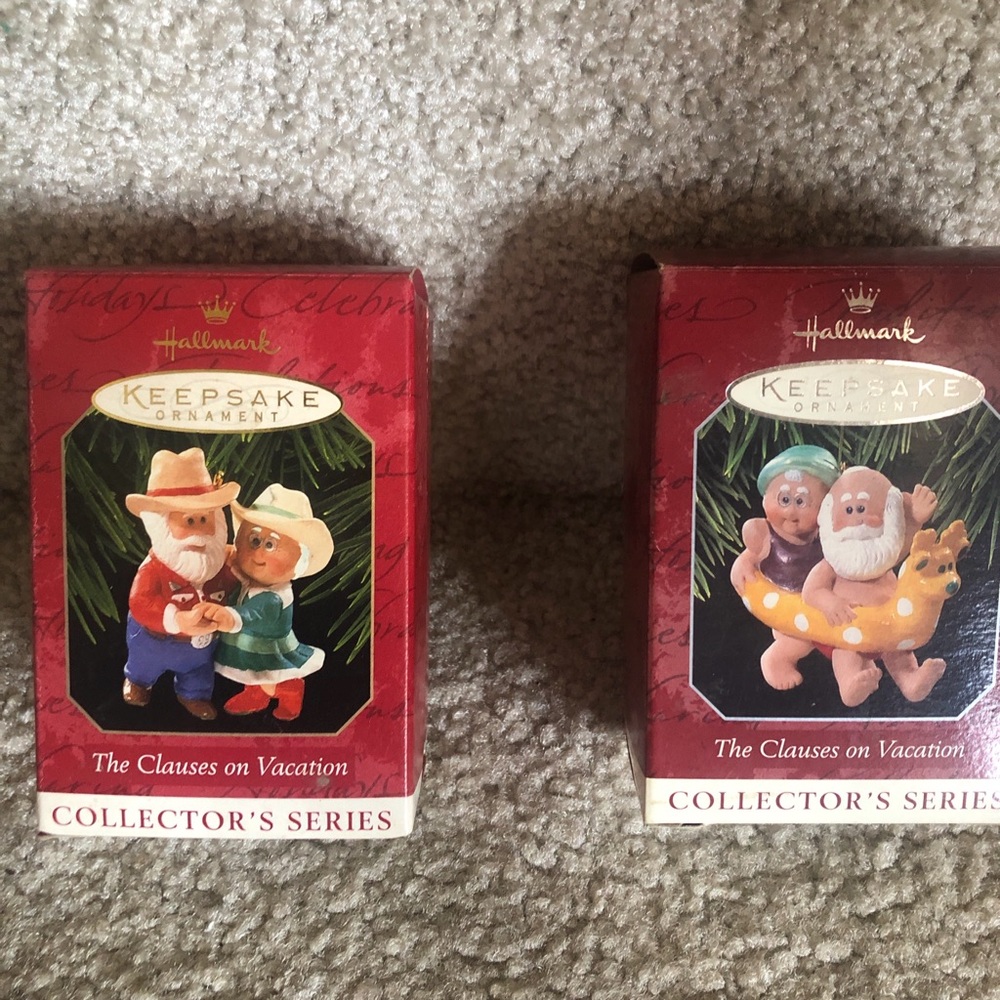 Hallmark Keepsake Christmas Ornaments - The Clauses on Vacation Set